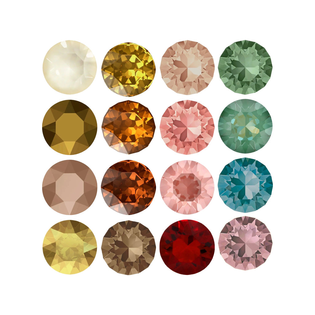 gioielli palette autunno con swarovski nei colori caldi