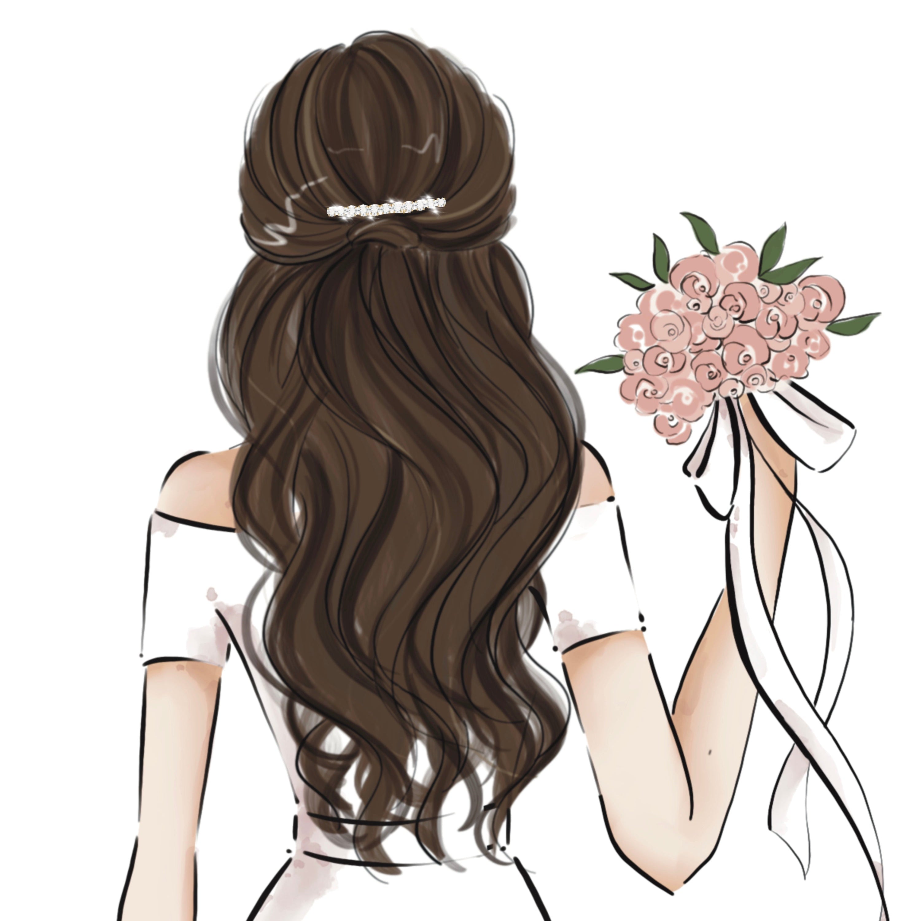 accessorio per capelli da sposa mezzacoda con barretta tempestata di swarovski