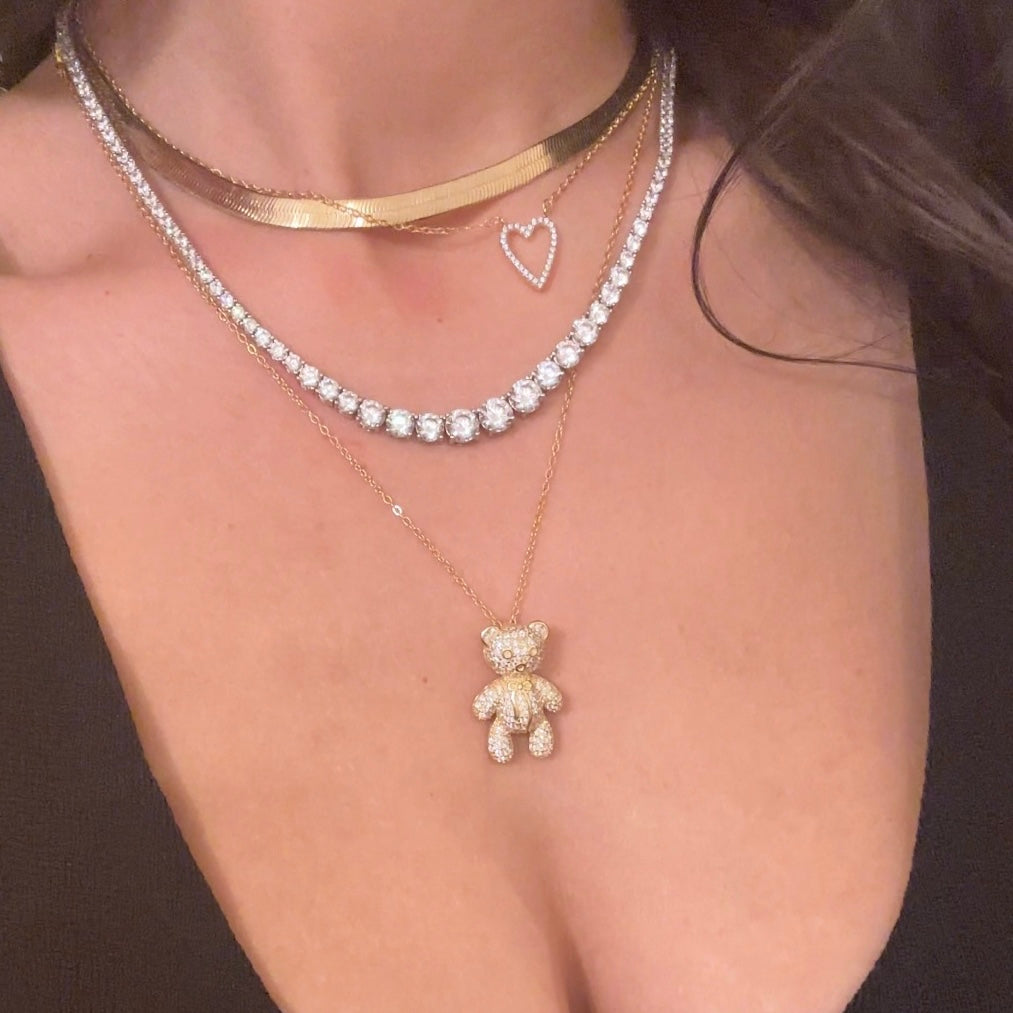 set di varie collane in argento 925