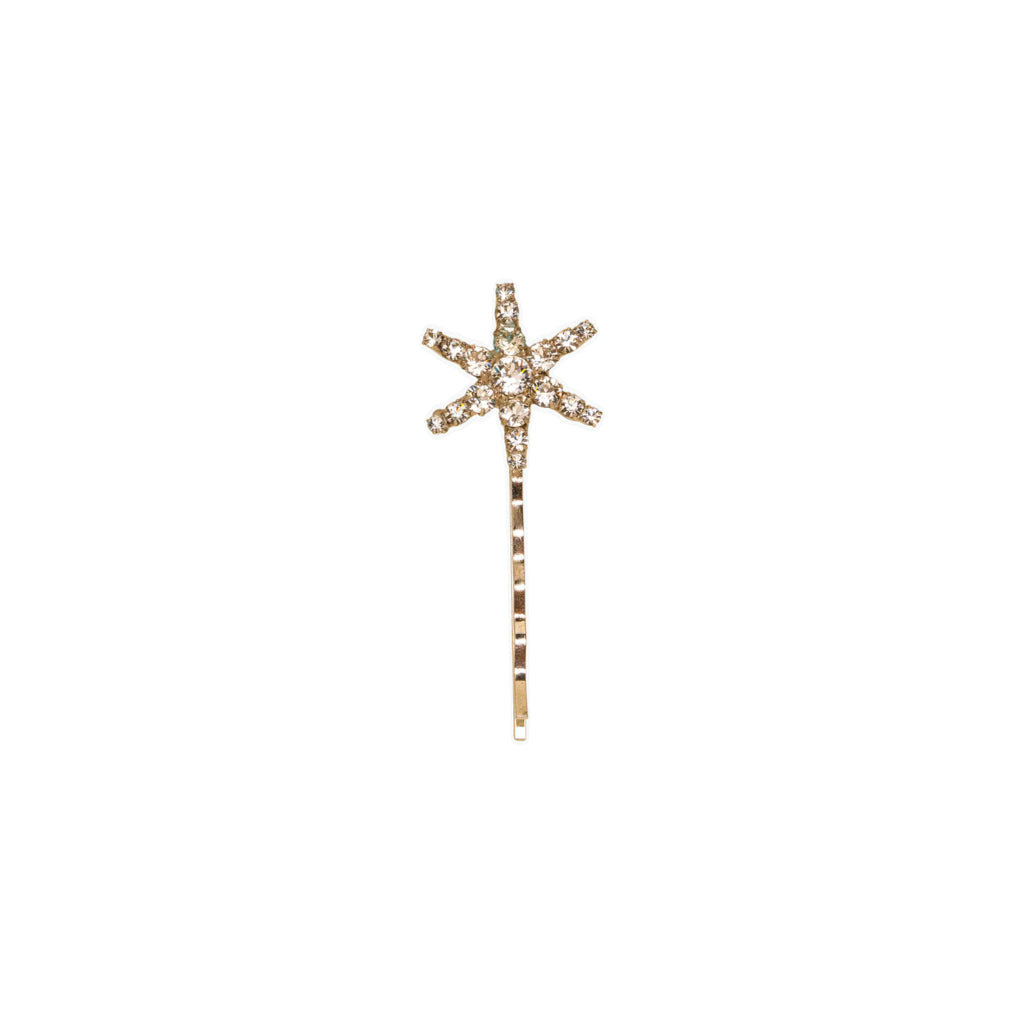 accessorio per capelli a forma di stella con cristalli