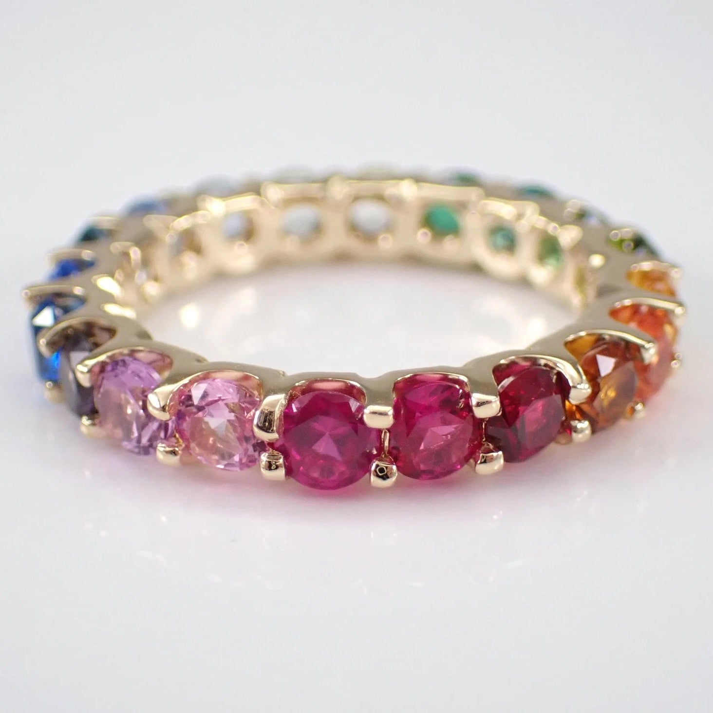 veretta arcobaleno in argento 925 e zirconi realizzata a Valenza