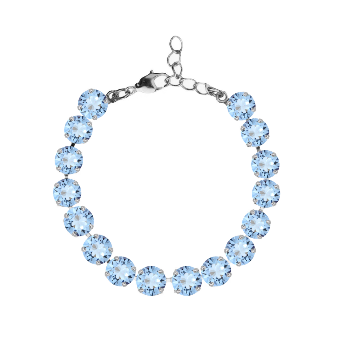 bracciale armocromia stagione estate in colorazione azzurro con rifiniture argento