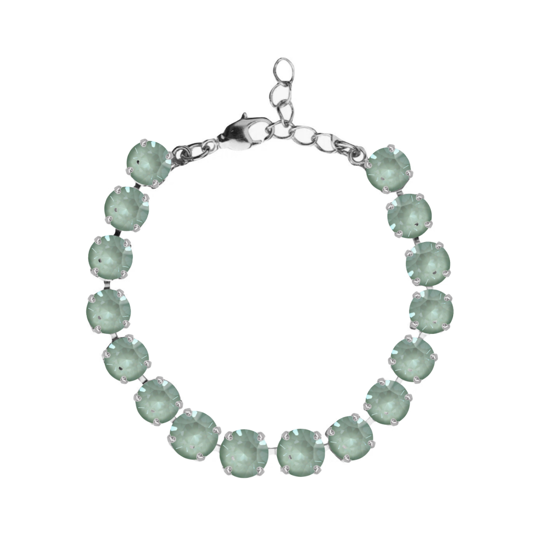 bracciale armocromia estate verde pastello e rifiniture argento