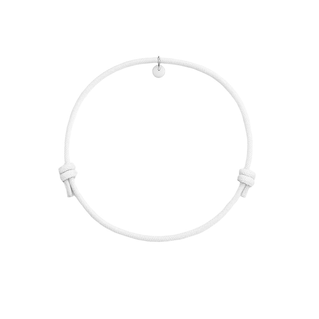 bracciale in cordino bianco
