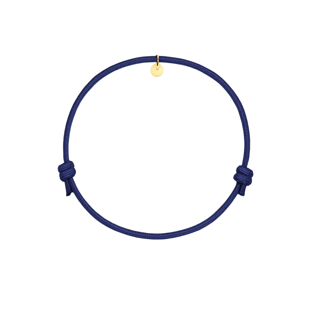 bracciale personalizzabile con cordino blu