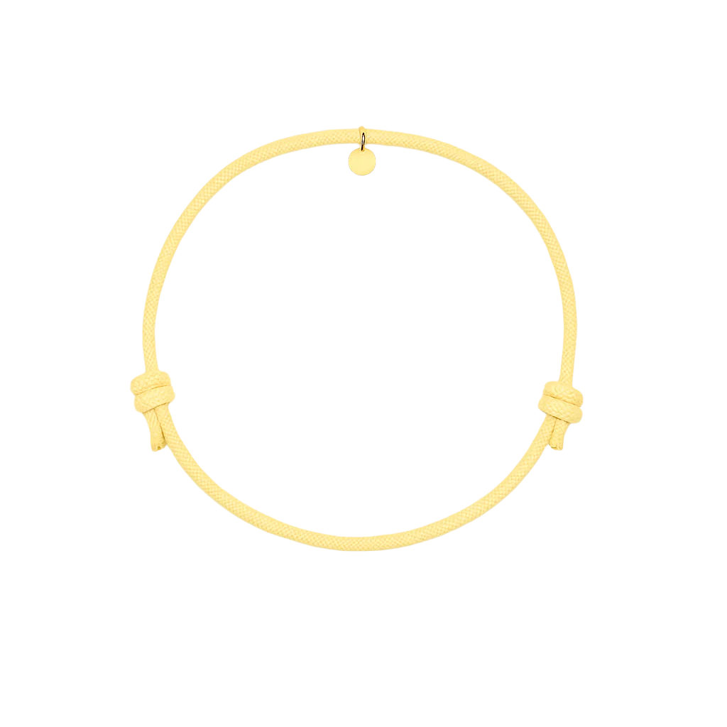 bracciale giallo cordino personalizzabile