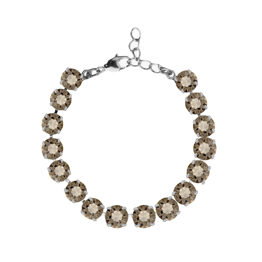 bracciale con pietre grigio e marrone in argento 925