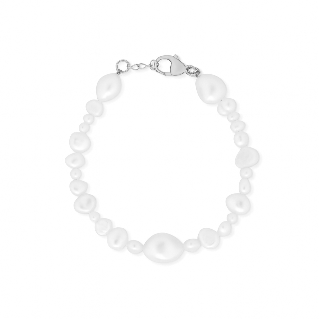 bracciale perline argento