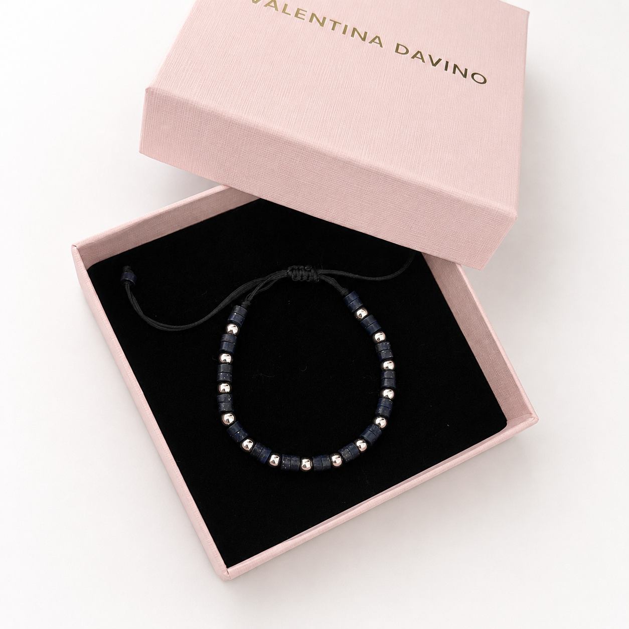 bracciale da uomo con cordino in packaging