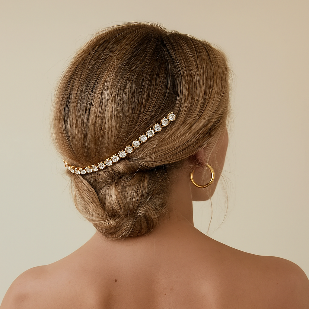 bridal halo with swarovski crystals