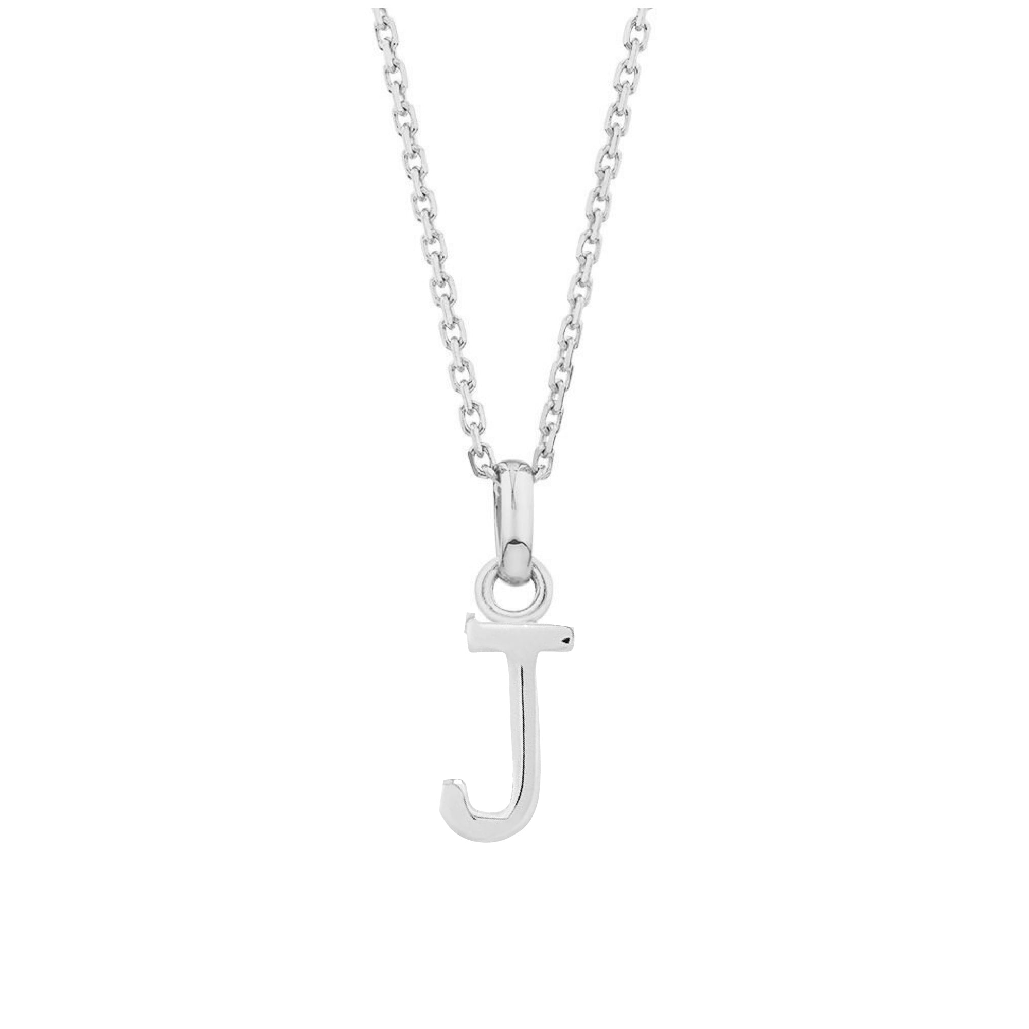 catenina con ciondolo iniziale lettera J in argento 925