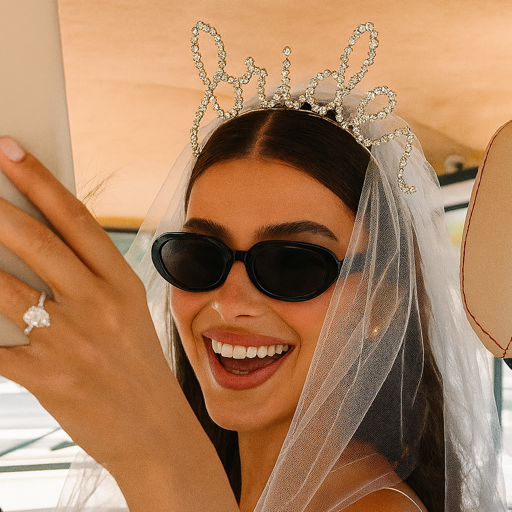 cerchietto addio al nubilato scritta bride