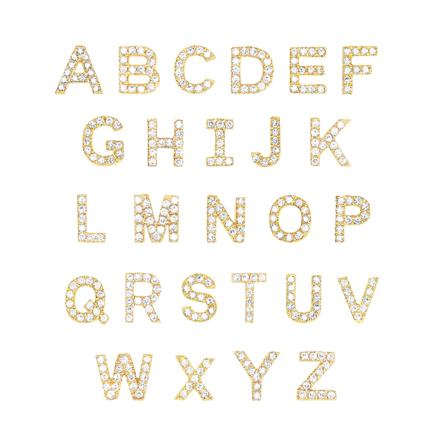 ciondoli iniziale argento 925 dorato con zirconi