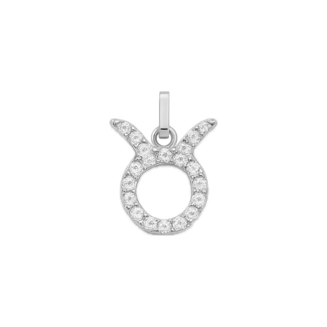 ciondolo segno zodiacale con zirconi in argento 925