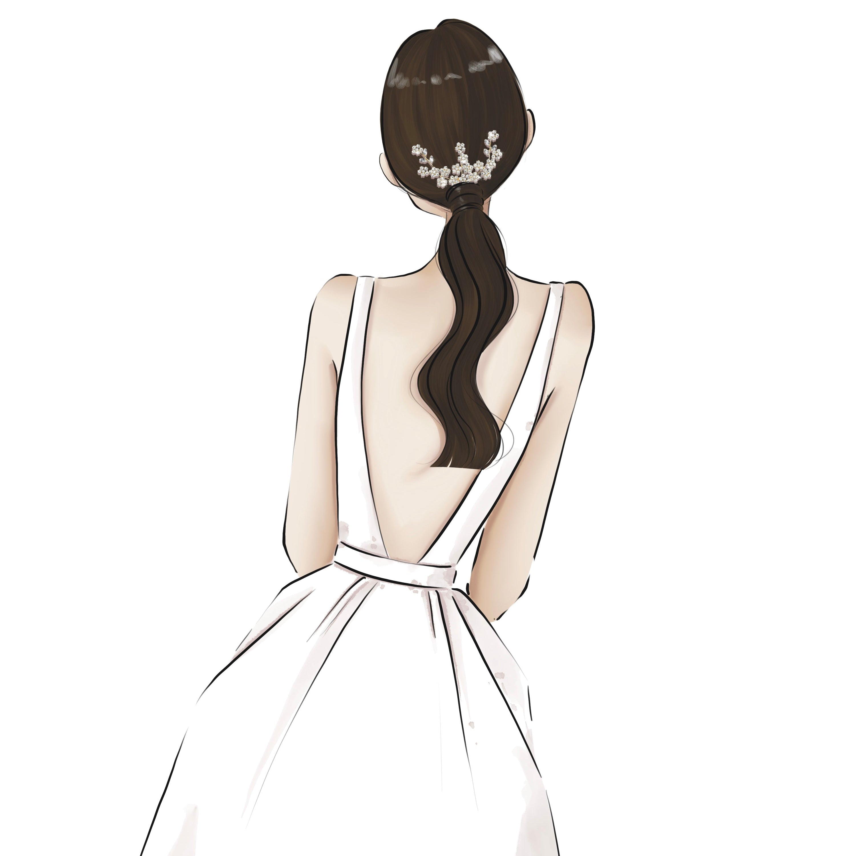 fermaglio da sposa con fiori swarovski