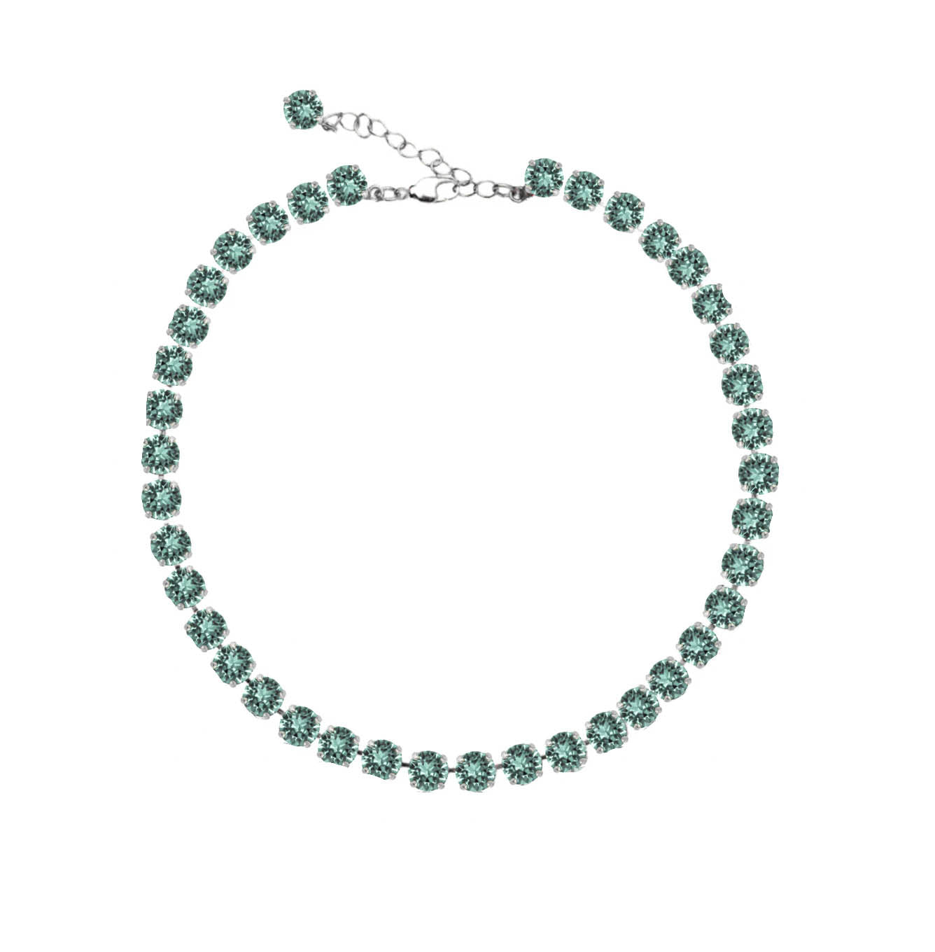collana tennis swarovski verde