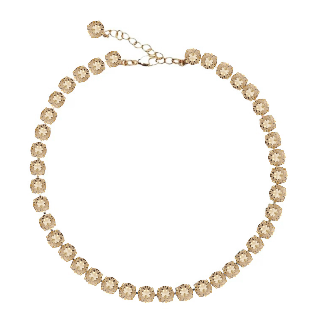 collana armocromia stagione autunno con cristalli color champagne e beige