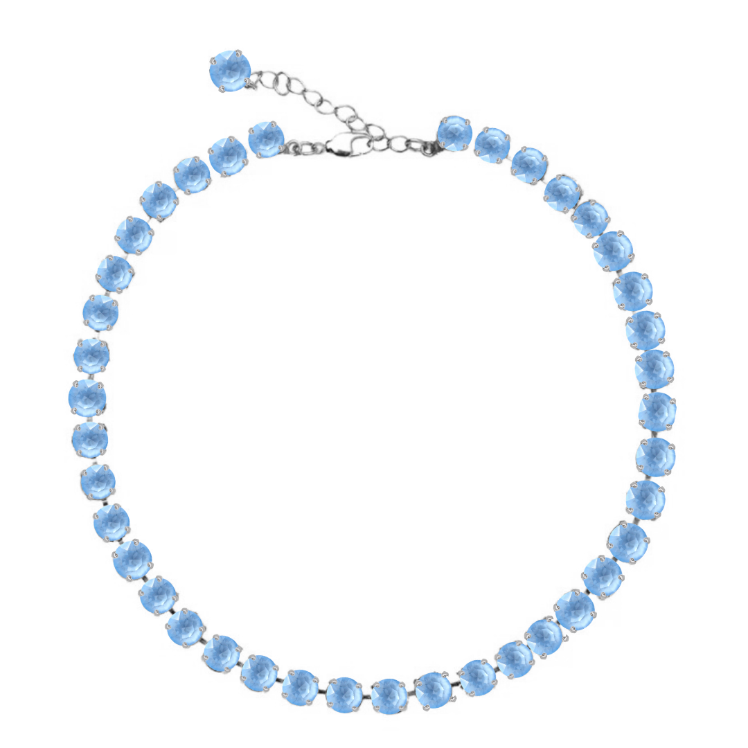 collana armocromia estate in azzurro pastello e argento