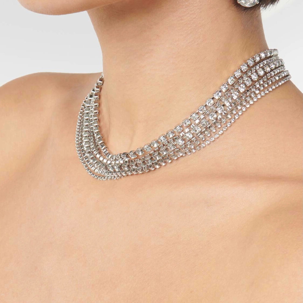 collana multifilo donna swarovski da sposa