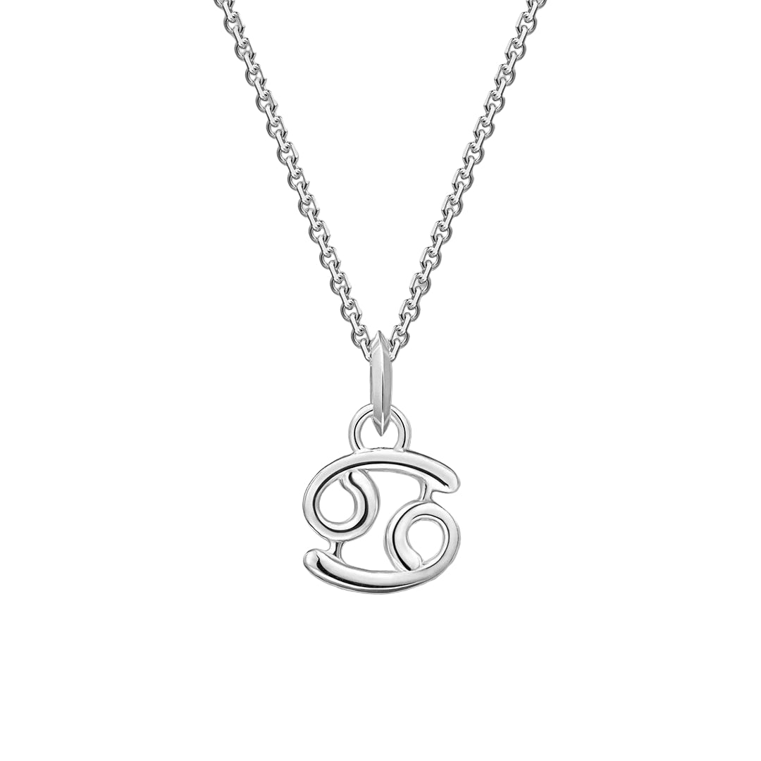 collana con ciondolo argento segno zodiacale cancro
