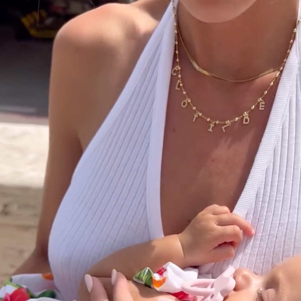 collana nome personalizzabile in argento 925 e zirconi