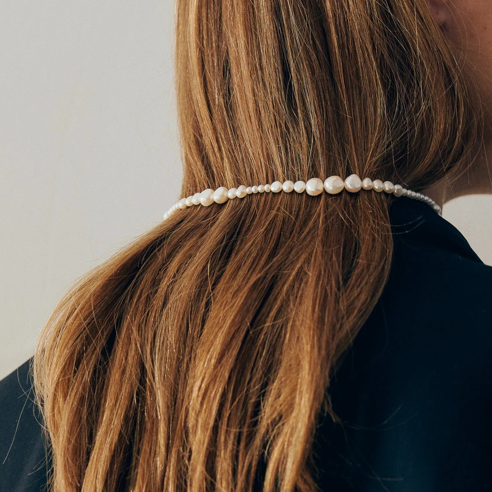 collana perche barocche swarovski indossata