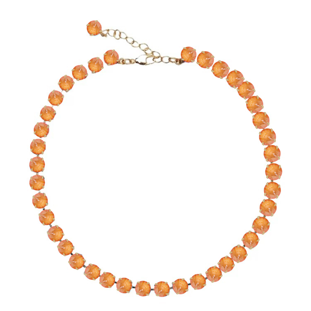 collana primavera in arancione pastello e oro