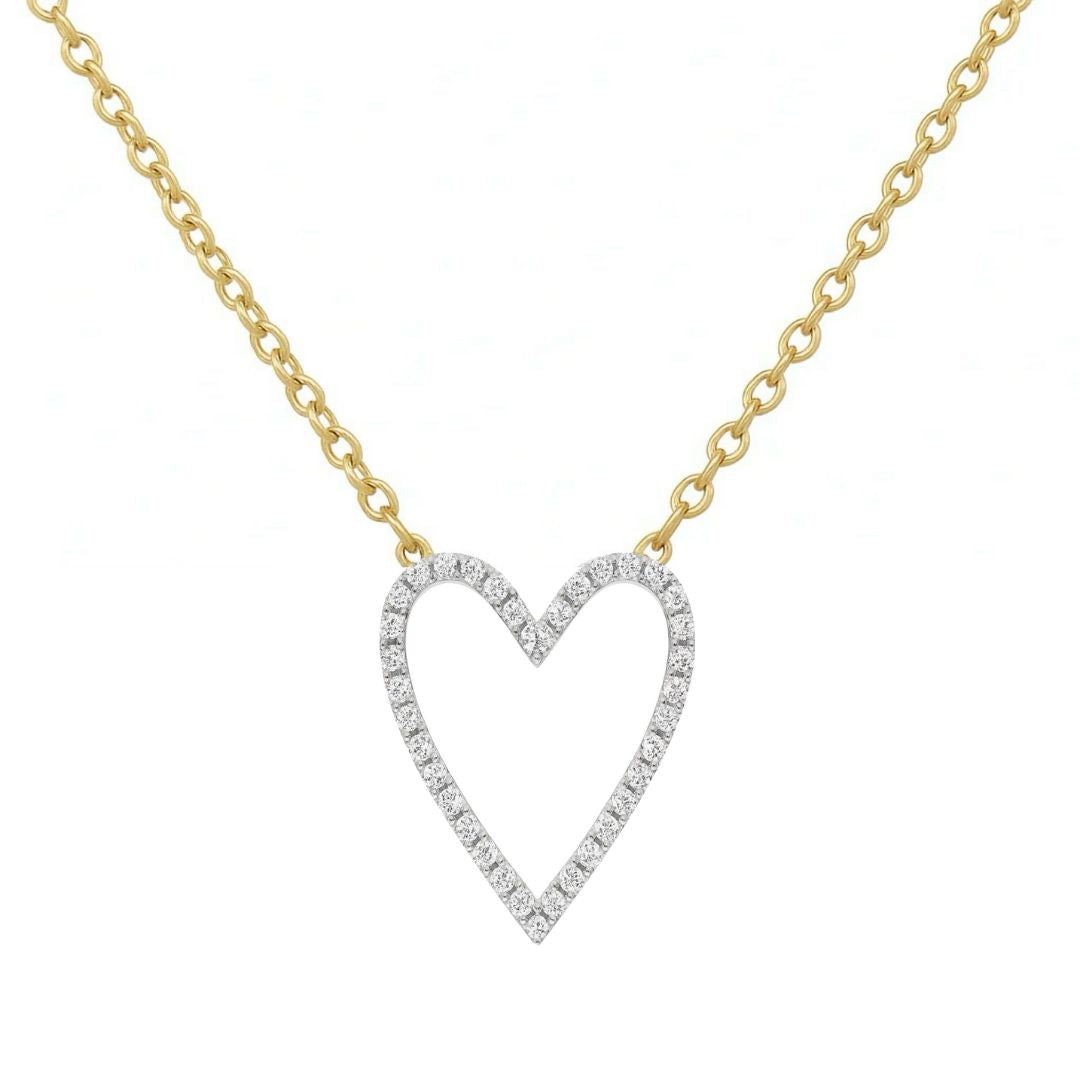 collana barbara uomini e donne cuore, collana cuore vuoto oro