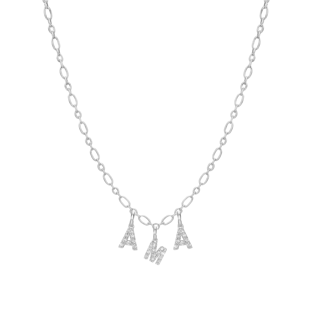 collana scritta personalizzata argento