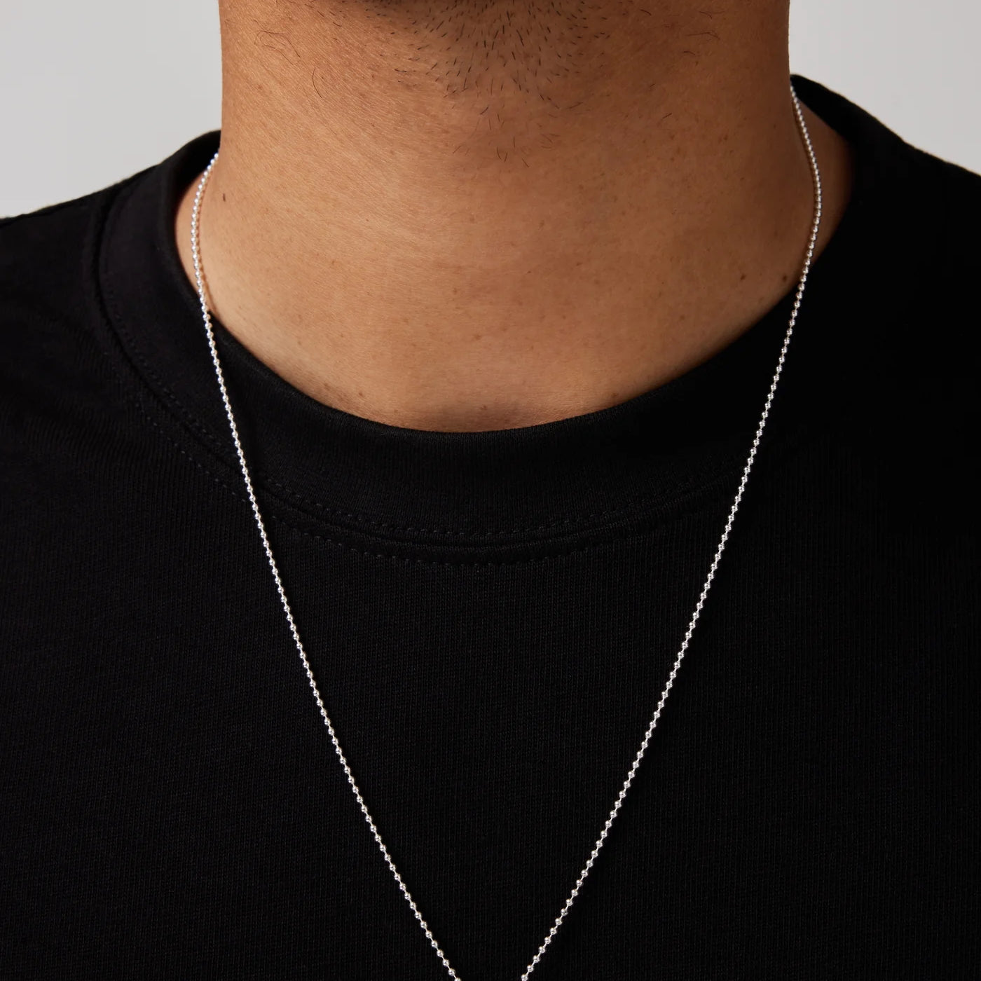 collana argento 925 con sfere da uomo