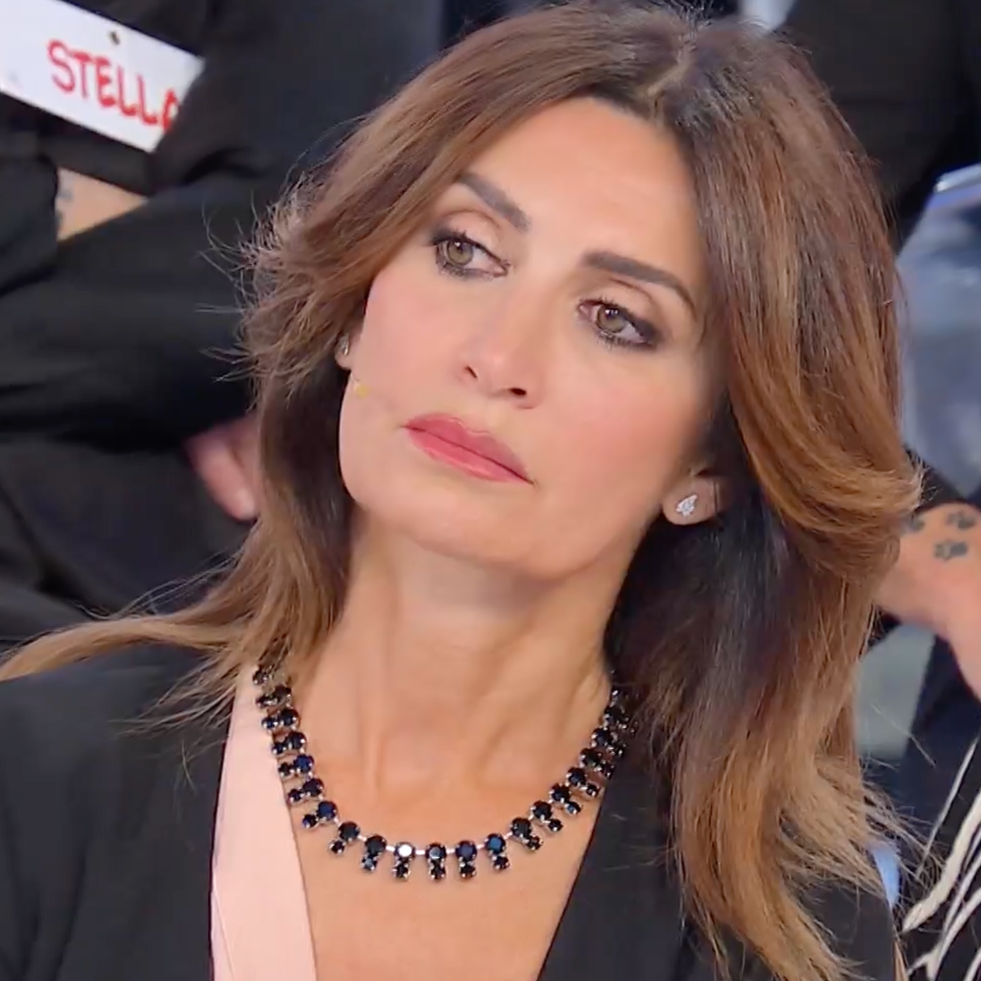 collana blossom swarovski blu in argento 925 indossato da Barbara De santi