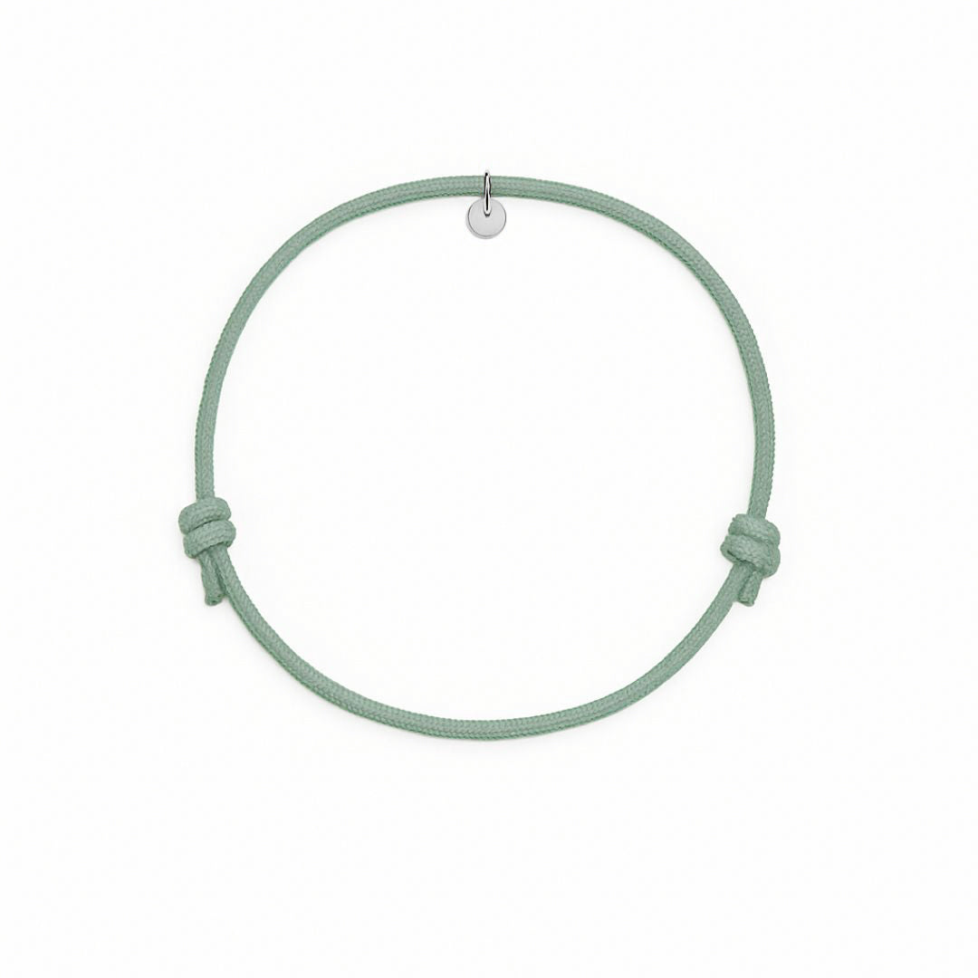 bracciale in corda color verde salvia