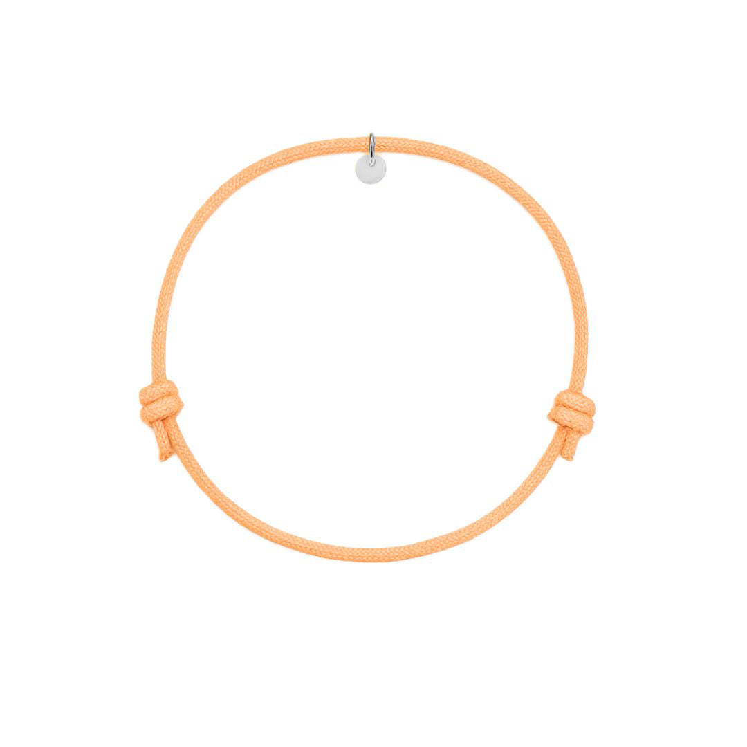 bracciale in cordino di cotone arancione