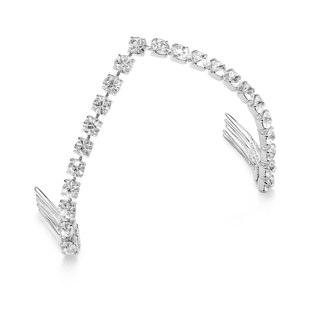 diadema fermaglio per sposa con swarovski