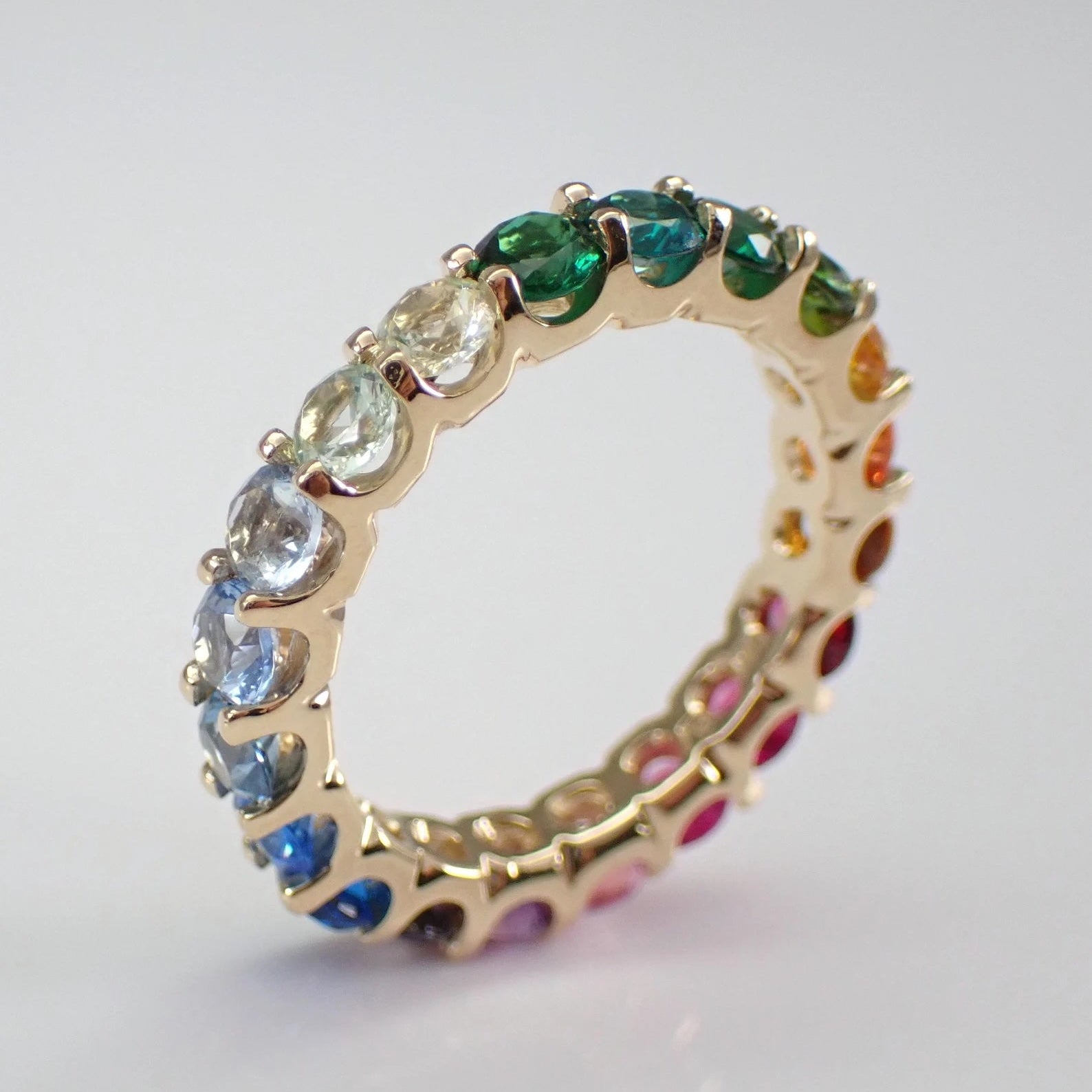 anello veretta arcobaleno realizzata a valenza