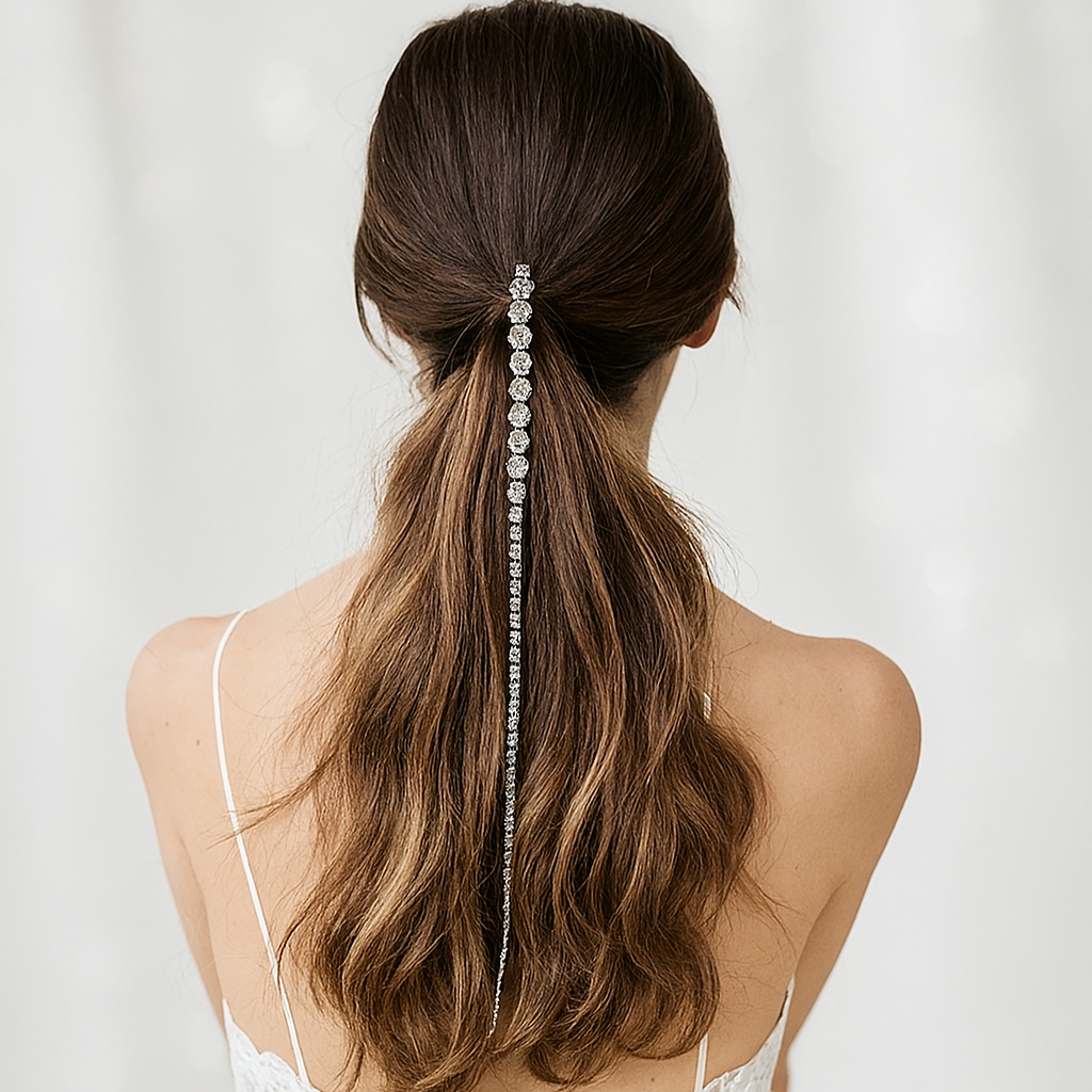 fermaglio lungo swarovski da sposa