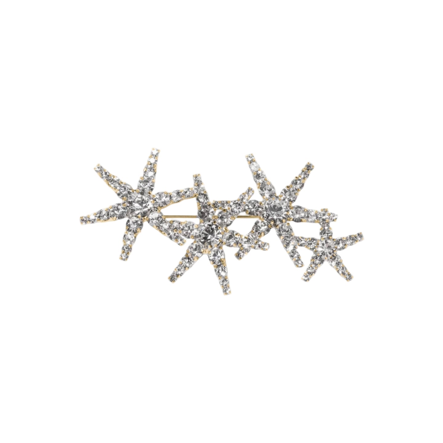 fermaglio per capelli da sposa con stelle dorate swarovski