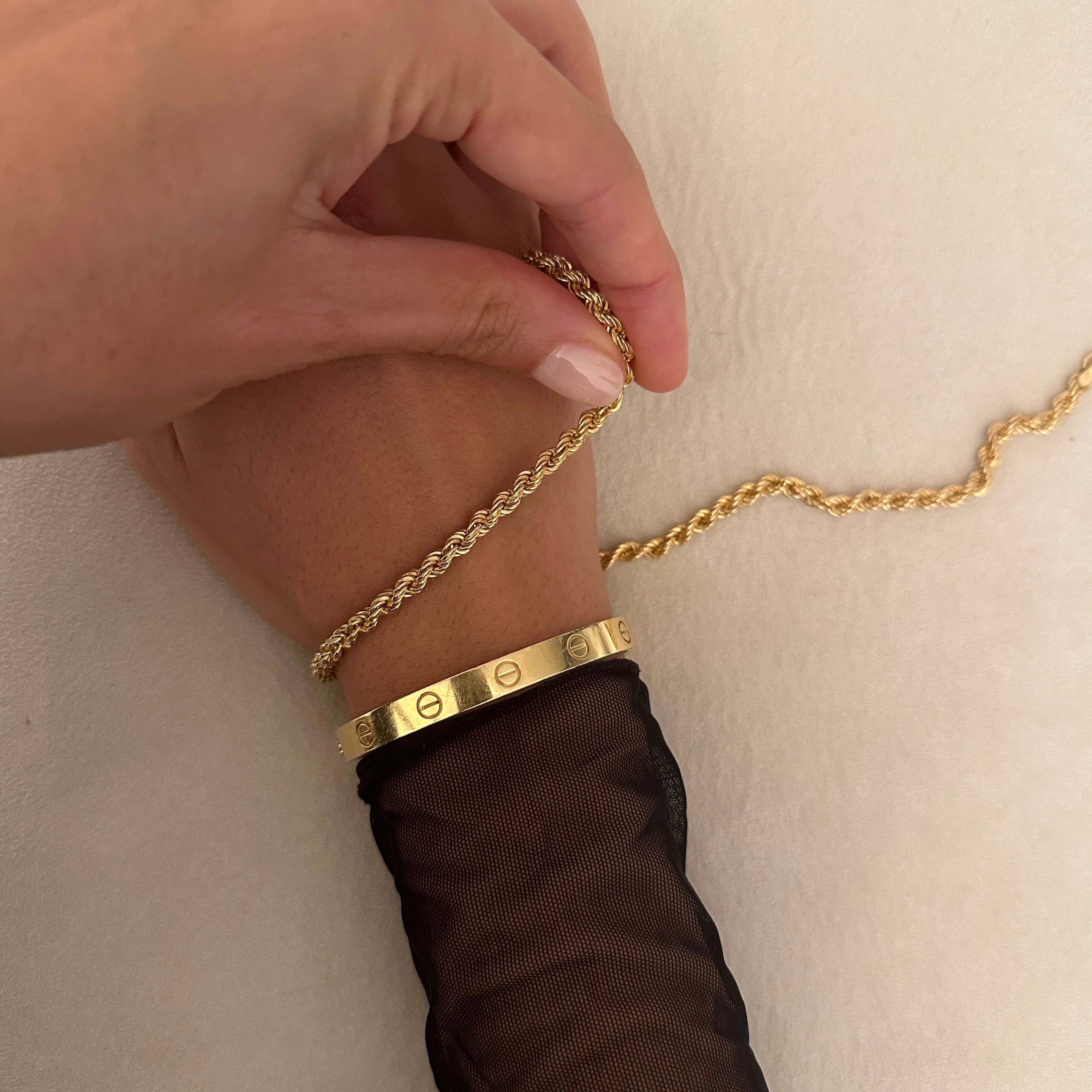 tutorial bracciale fune dorata