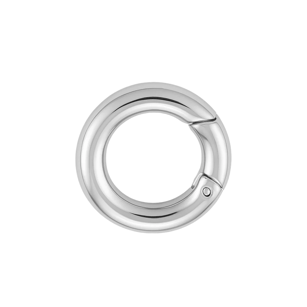 moschettone rotondo in argento 925