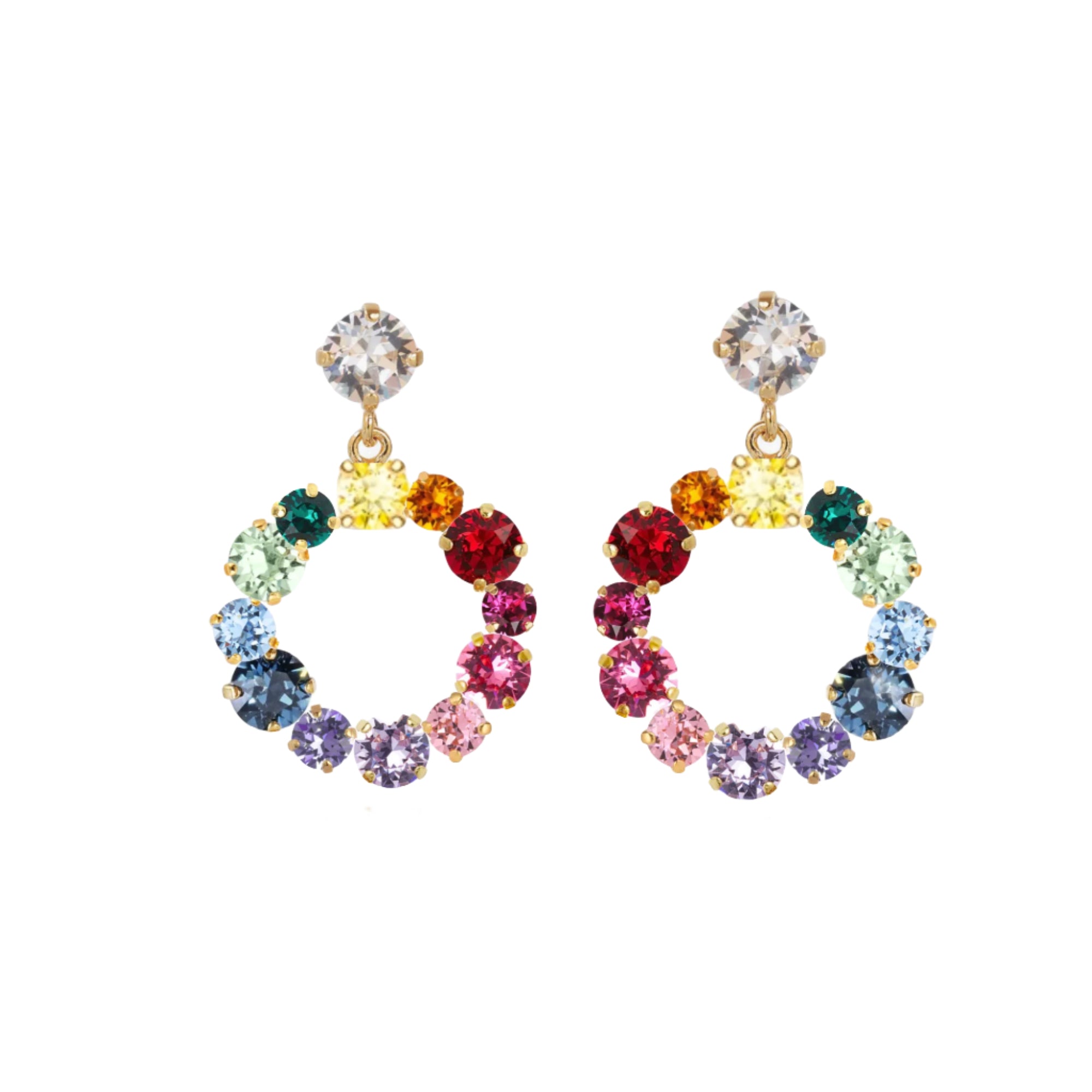 Orecchino A Cerchio 14mm Con Cristalli | Marlù Gioielli - Foto 9