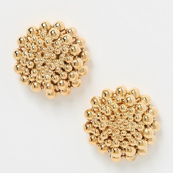 orecchini bottone vintange grande dorato