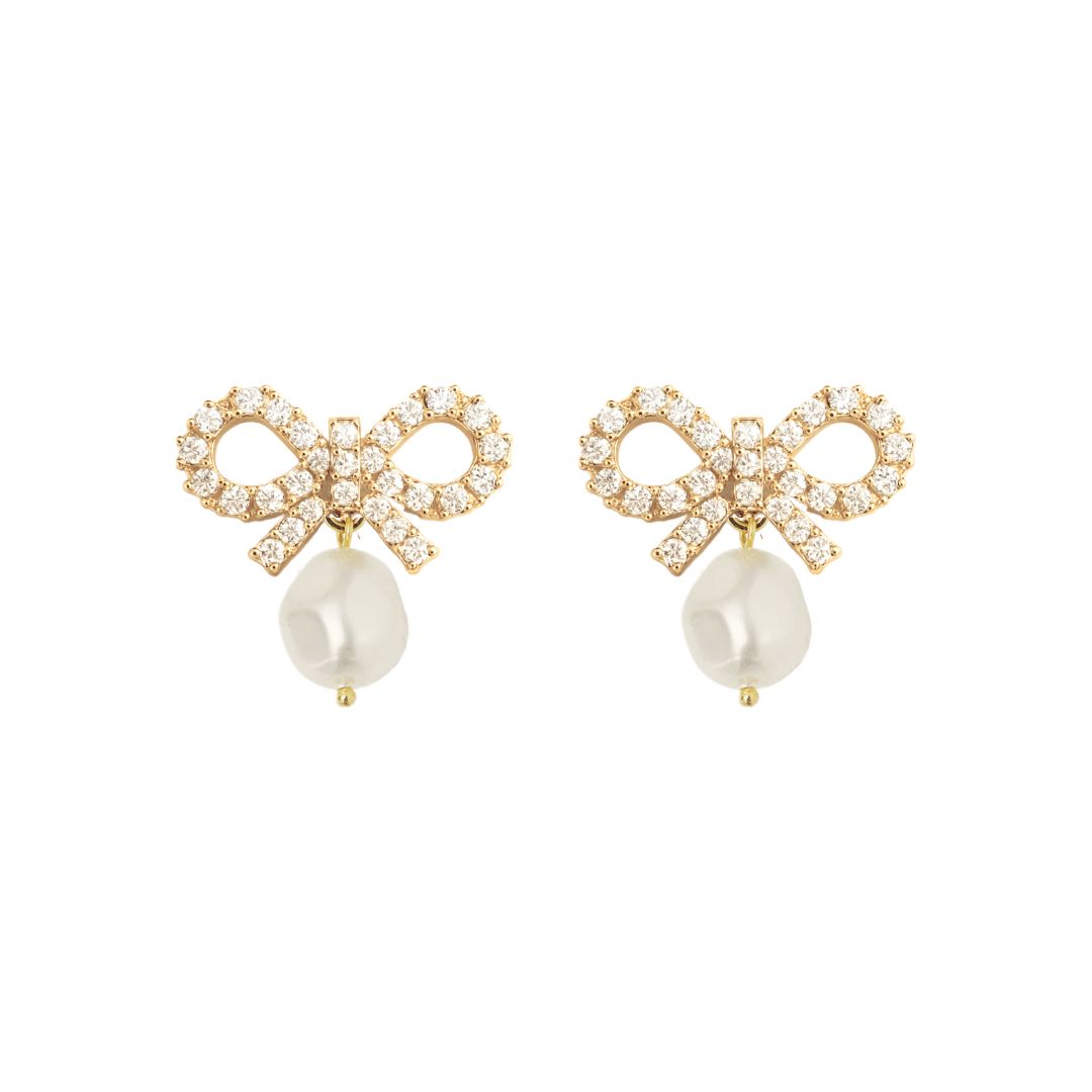 Clip su orecchini - placcato oro fiocco di neve con cristalli - Millie G di Bello London Clip su orecchini - placcato oro fiocco di neve con cristalli - Millie G di Bello London