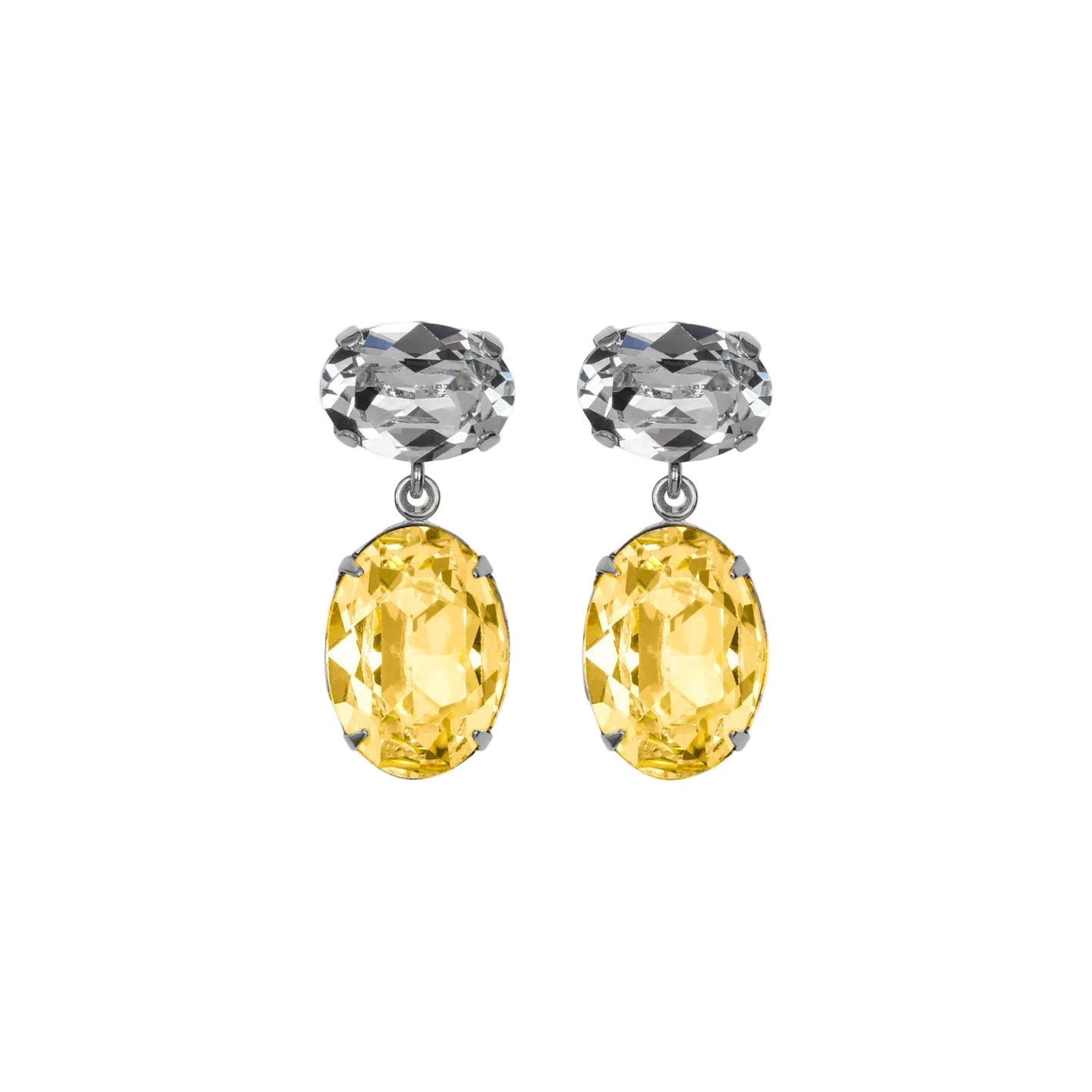 orecchini ovale swarovski giallo