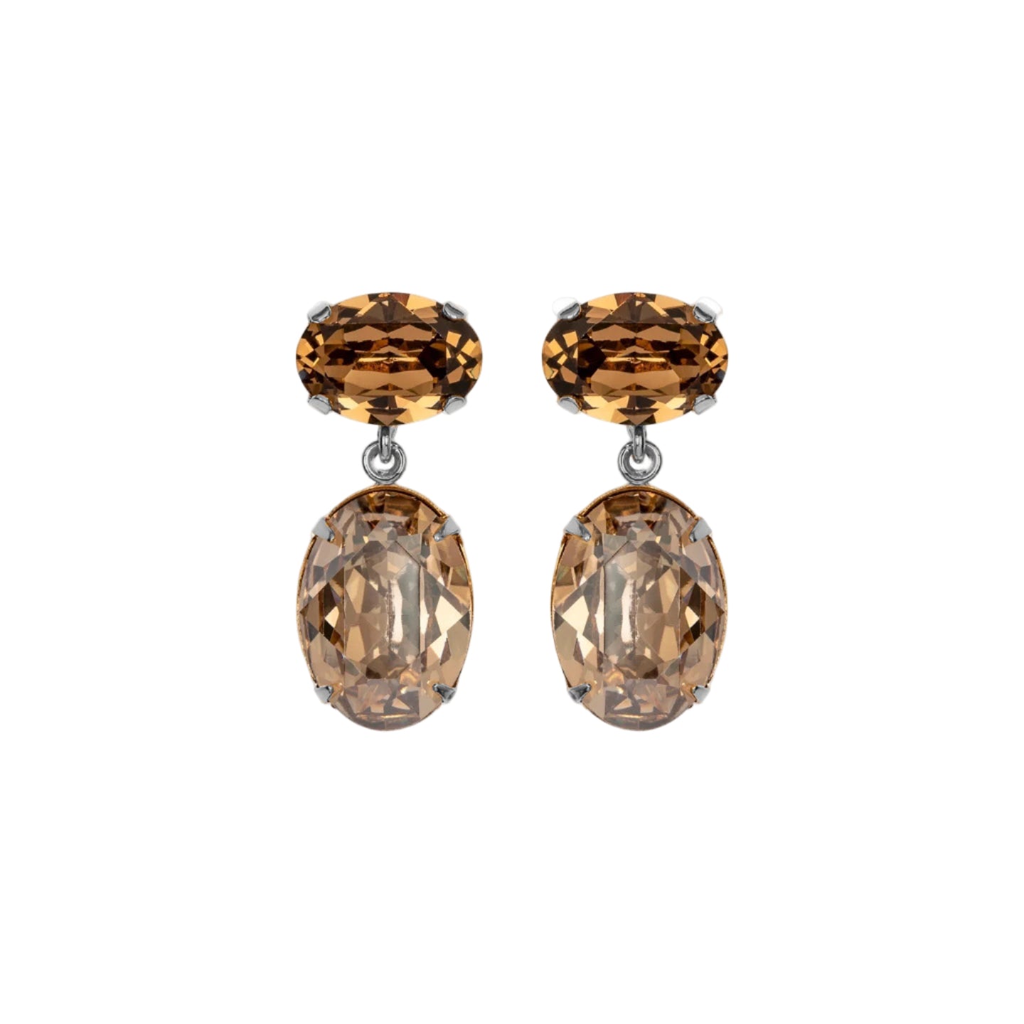 orecchini ovale swarovski marrone