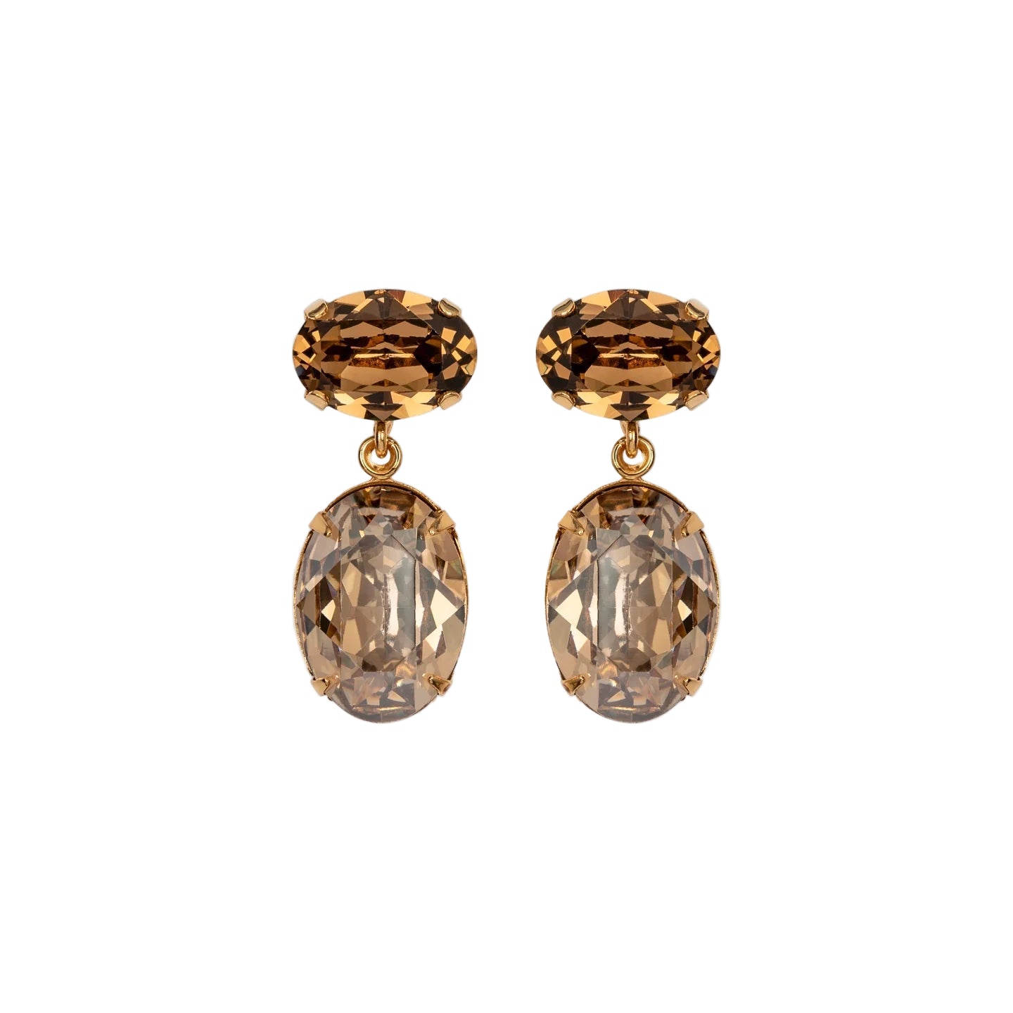 orecchini ovale oro swarovski