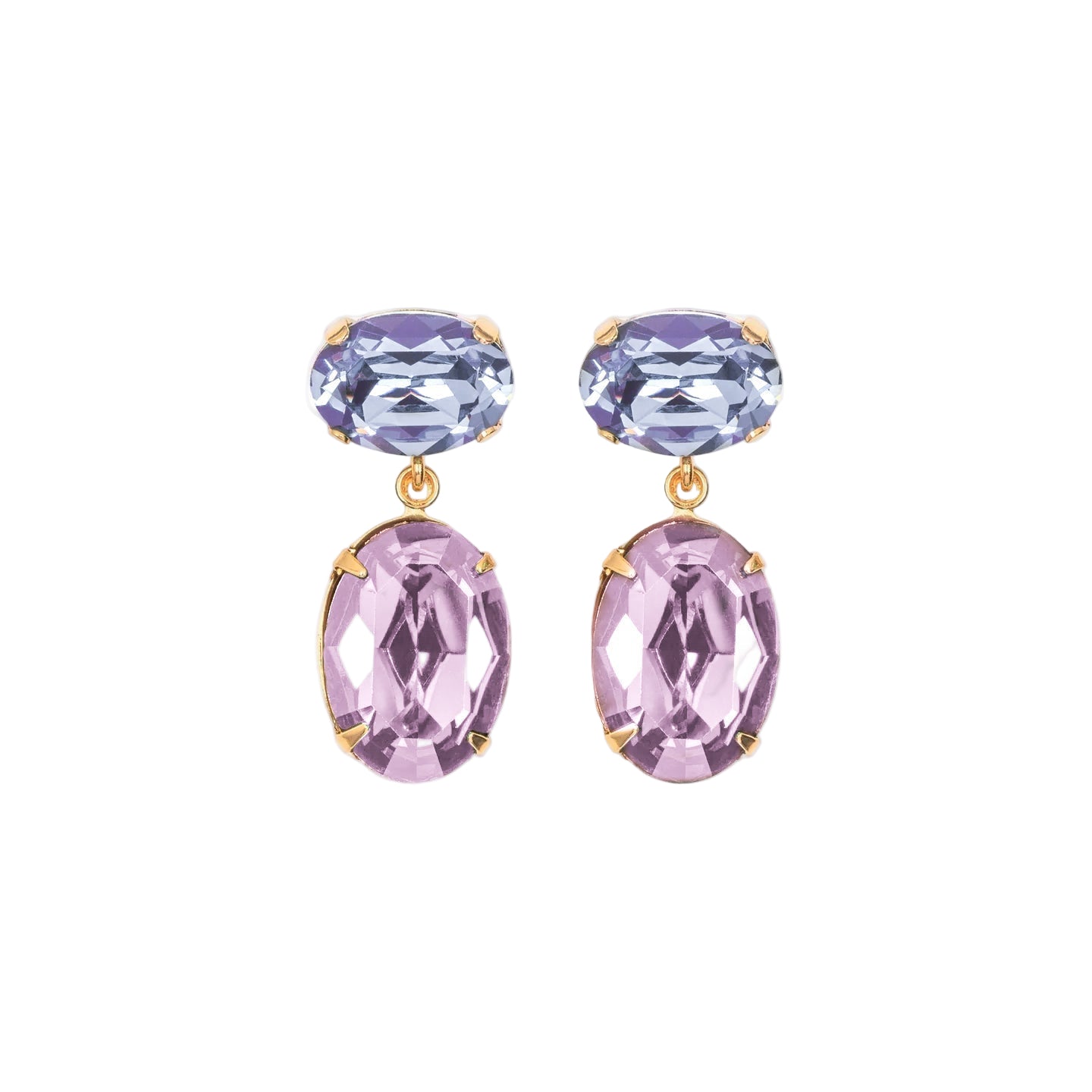 orecchini ovale swarovski viola