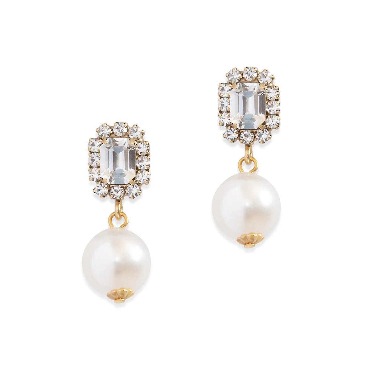 W WEILIRIAN Orecchini a forma di fiocco di neve in cristallo vintage orecchini pendenti pendenti in argento strass fiore orecchini perline orecchini da sposa gioielli per donne e ragazze, Lega di