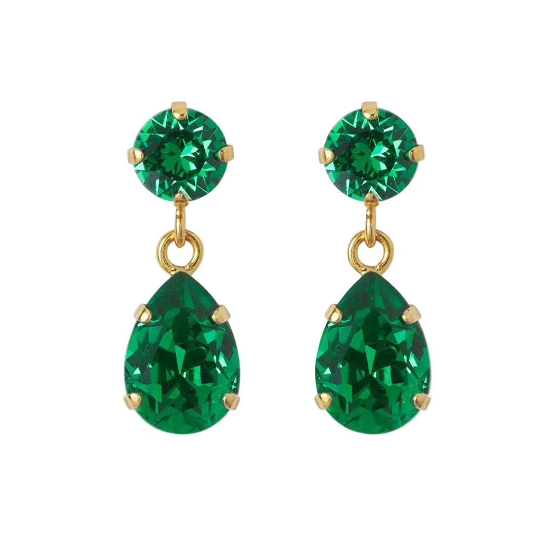 orecchini color smeraldo pendenti ispirati ad Angelina Jolie