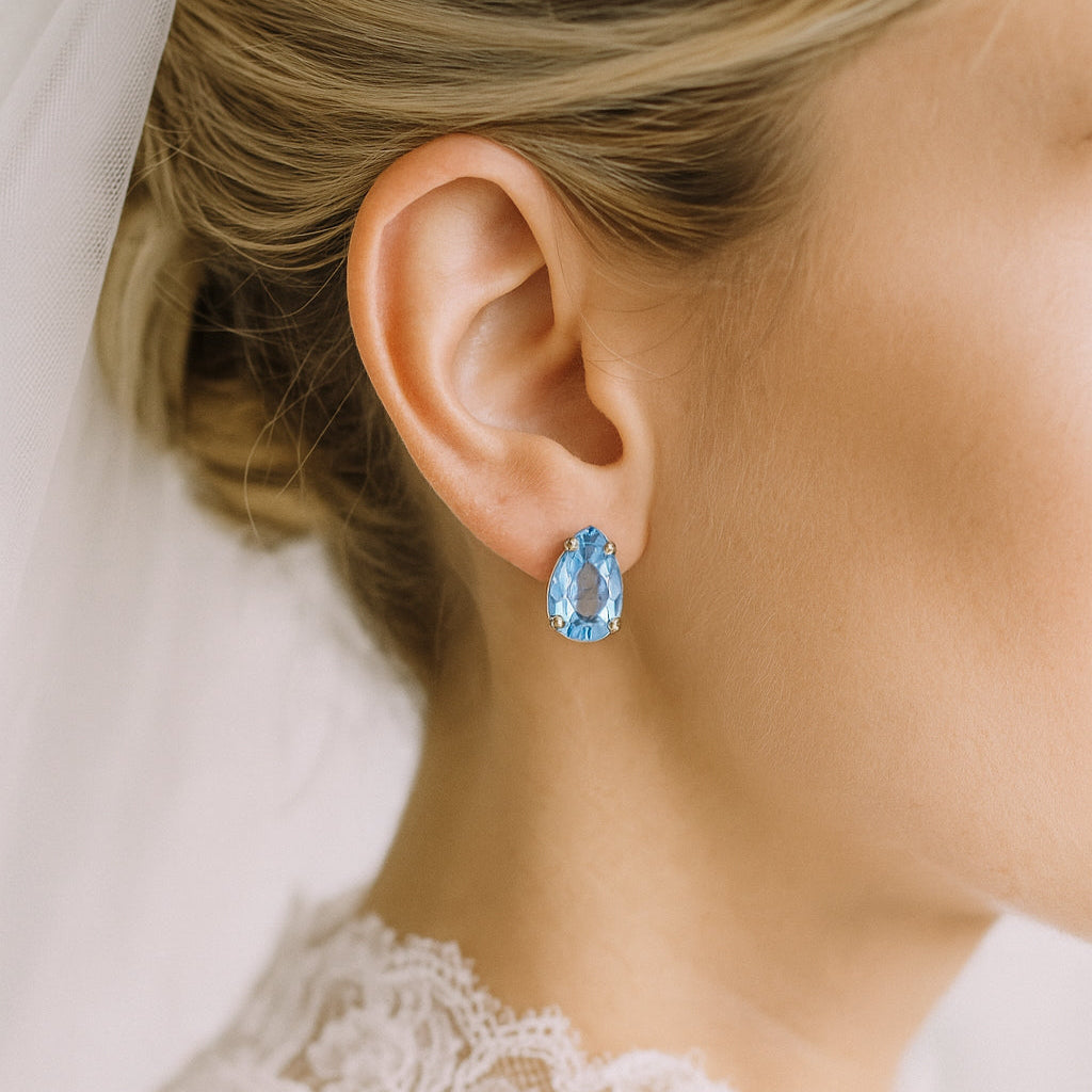 dusty pink bridal earrings