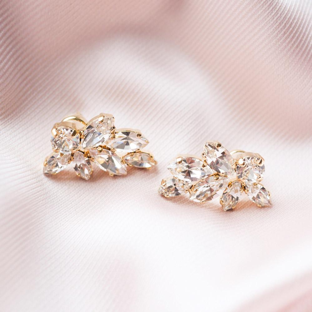 orecchini da sposa a lobo con swarovski